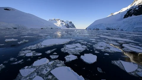 Mountain view in Antarctica Stock Footage 89612892