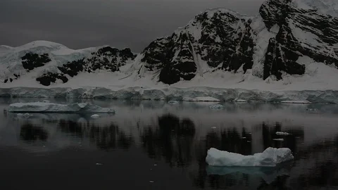 Mountain view in Antarctica Stock Footage 100418140