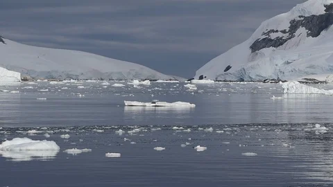 Mountain view in Antarctica Stock Footage 107738530