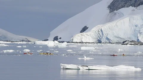 Mountain view in Antarctica Stock Footage 107742364