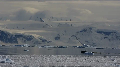 Mountain view in Antarctica Stock Footage 107742390