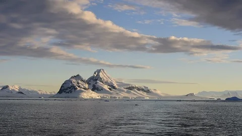 Mountain view in Antarctica Stock Footage 107742699