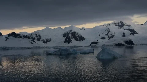 Mountain view in Antarctica Stock Footage 107743209
