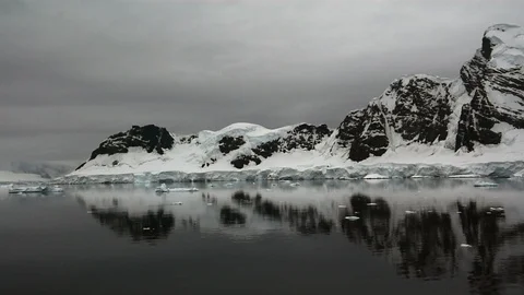 Mountain view in Antarctica Stock Footage 107743286