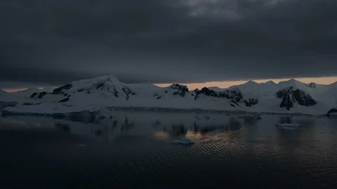 Mountain view in Antarctica Stock Footage 107743343