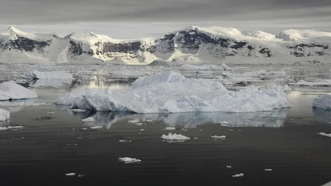 Mountain view in Antarctica Stock Footage 112882139