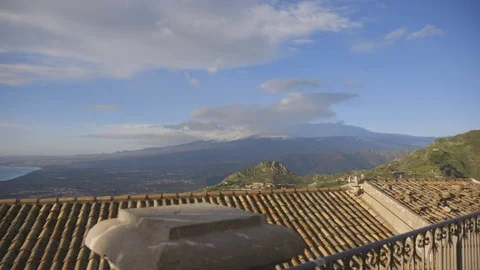 Mountain view from the balcony Stock Footage 89972222