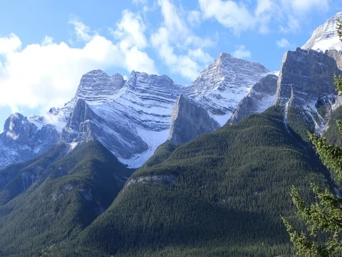 A Mountain view in Banff National Park, Canada 4K Stock Footage