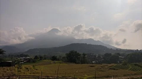 Mountain view with beautiful sky Stock Photos