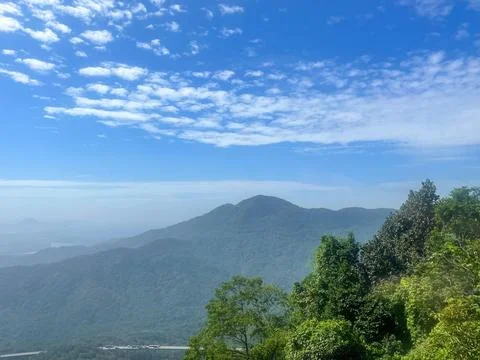 Mountain view with blue sky Stock Photos