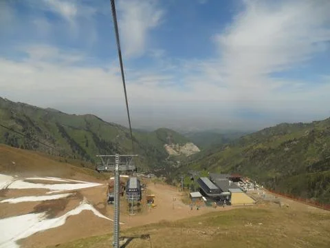 Mountain view from cable car  Stock Photos