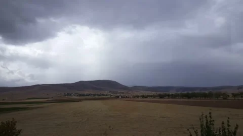 Mountain view of camera pan movement horizontally Stock Footage 201850934