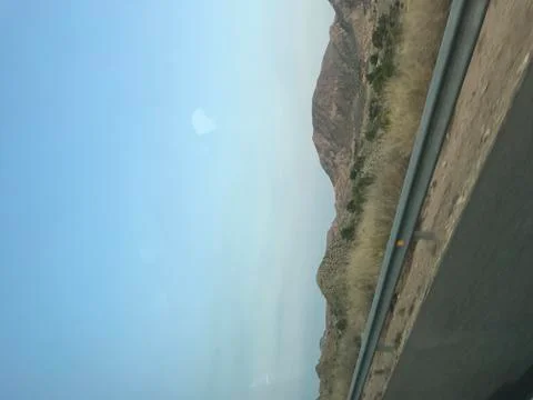 Mountain view from a car window Stock Photos
