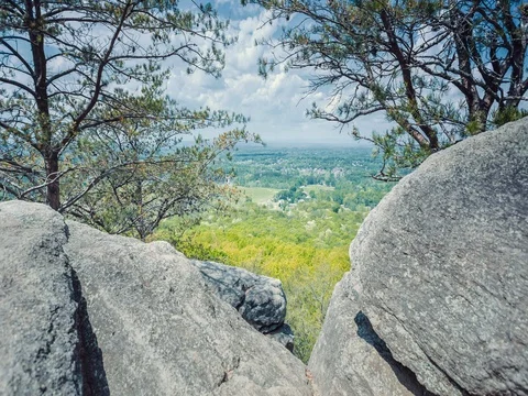 Mountain View Cliff Time-lapse Push In Stock Footage 74959226