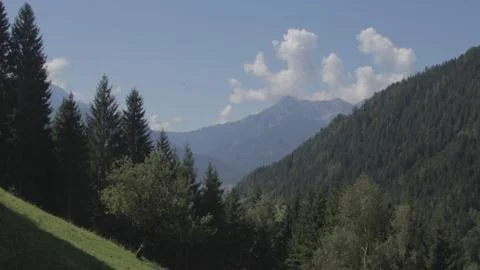 Mountain view with clouds and foreground Stock Photos