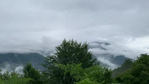 Mountain view in the clouds Video stock 153070622