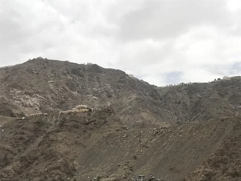 The mountain view with clouds Stock Photos