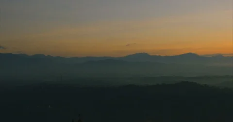 Mountain view at dawn Stock Footage 87055690