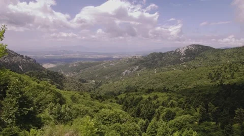 Mountain View in Dirfis, Evia Greece - Summer Scenery Video stock 66476180