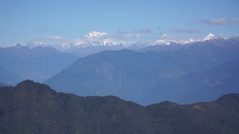 Mountain view at Dochula Pass. Bhutan 스톡 동영상 84125206