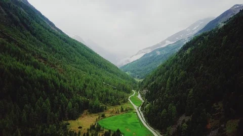 Mountain view from a drone Stock Footage 79760093