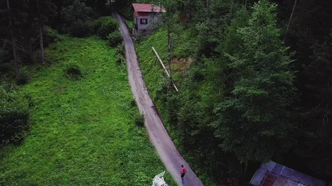 Mountain view from a drone Stock Footage 79760338