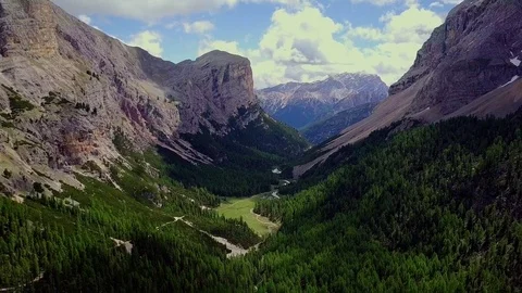 Mountain view from a drone Stock Footage 79761455