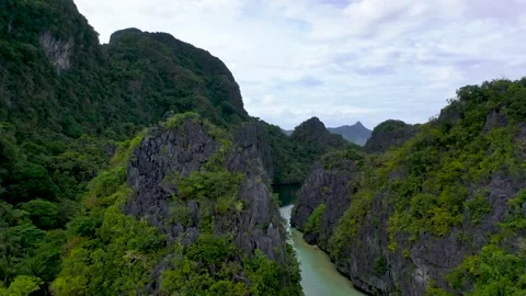 Mountain View Going Up El Nido Stock Footage 251720400