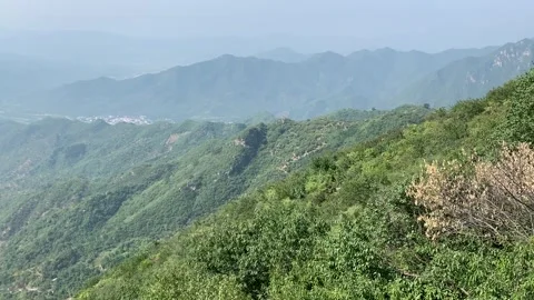 Mountain view from the Great Wall of China 스톡 동영상 341982649