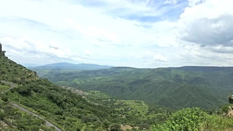 Mountain View with Green Valley Stock Footage 317350876