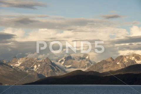 Mountain view in Greenland Stock Photos