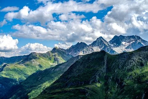 A mountain view from the Groglockner Stock Photos
