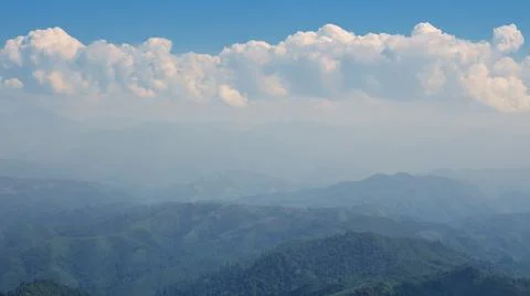 Mountain view from the highest point Stock Photos