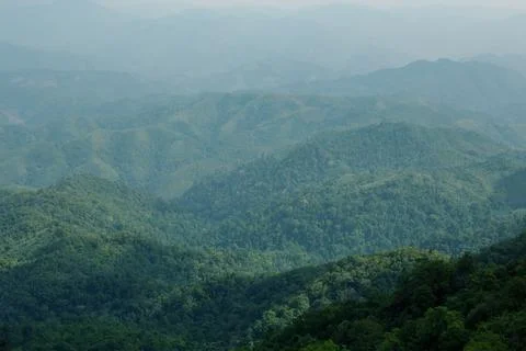 Mountain view from the highest point Stock Photos