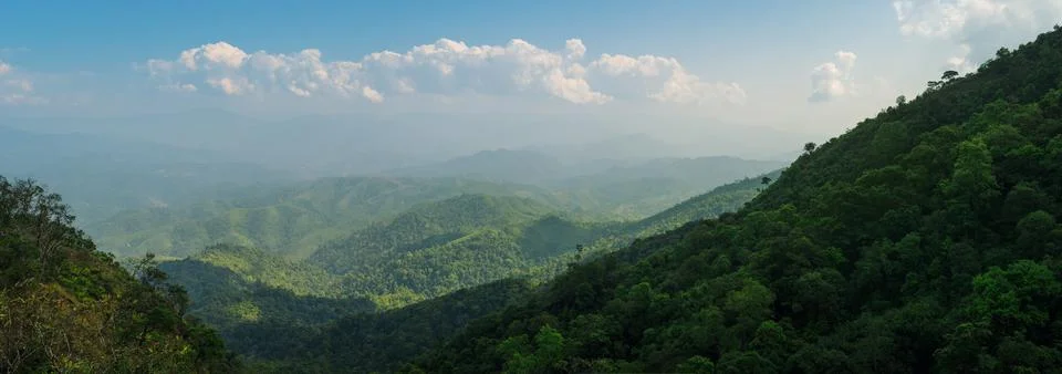 Mountain view from the highest point Stock Photos