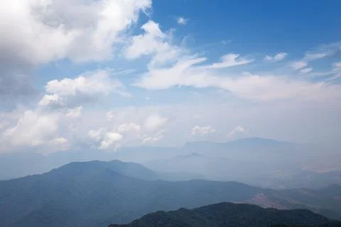 Mountain view from the highest point. Stock Photos