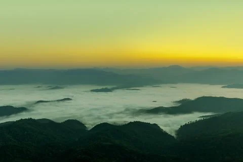Mountain view from the highest point. Stock Photos