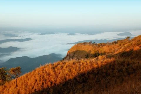Mountain view from the highest point. Stock Photos