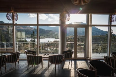 Mountain view from inside Stock Photos