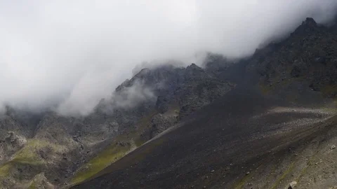Mountain View in the Karmadon Gorge. North Ossetia Stock Footage