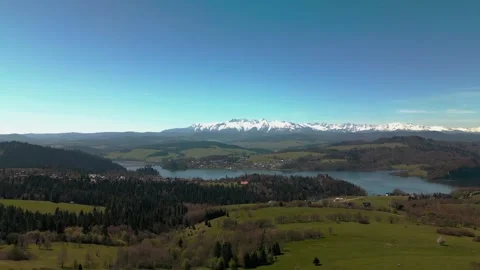 Mountain view with a lake Stock Footage 240529059