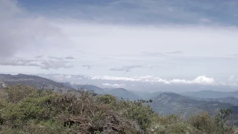 Mountain view of landscape of paramo zone Vídeo Stock 123448338