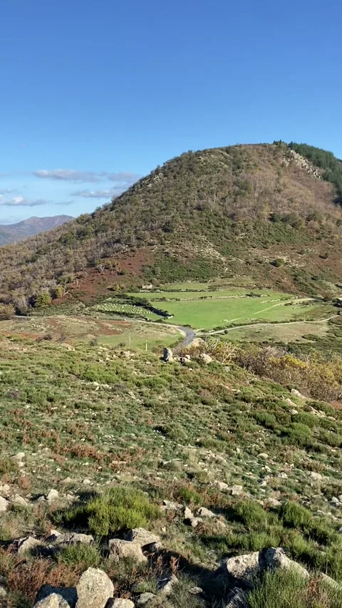 Mountain view in Les Cévennes Stock Footage 345360008