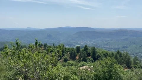 Mountain view in Les Cévennes Video stock 345361160