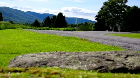 Mountain view low perspective slide right Видео 49350646