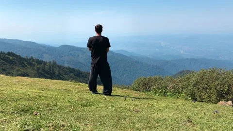 Mountain View Meditation Stock Footage 143098547