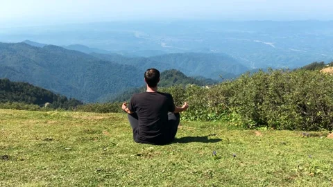 Mountain View Meditation Stock Footage 143098621