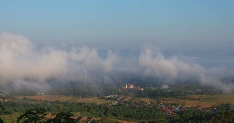 Mountain view misty in Phrae  Video stock 101049252