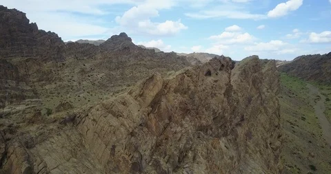 Mountain view in the mongolian desert Stock Footage 122138333