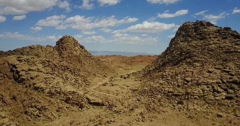 Mountain view in the mongolian desert Stock Footage 122138445